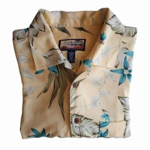 Havana Jack's Cafe Hawaiian Short Sleeve Button Shirt Size Large Men's Top